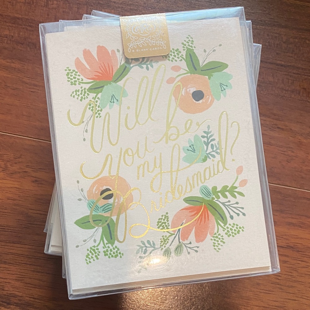 Will You Be My Bridesmaid? Floral Card Set